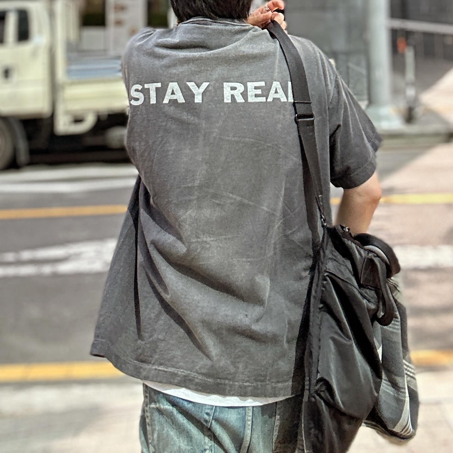 Saint Mxxxxxx × Pay Money To My Pain  S/S T-Shirt Black - 24SS, Saint Mxxxxxx SA Flannel Check Shirt Black - 23SS 착용 스타일 - 3