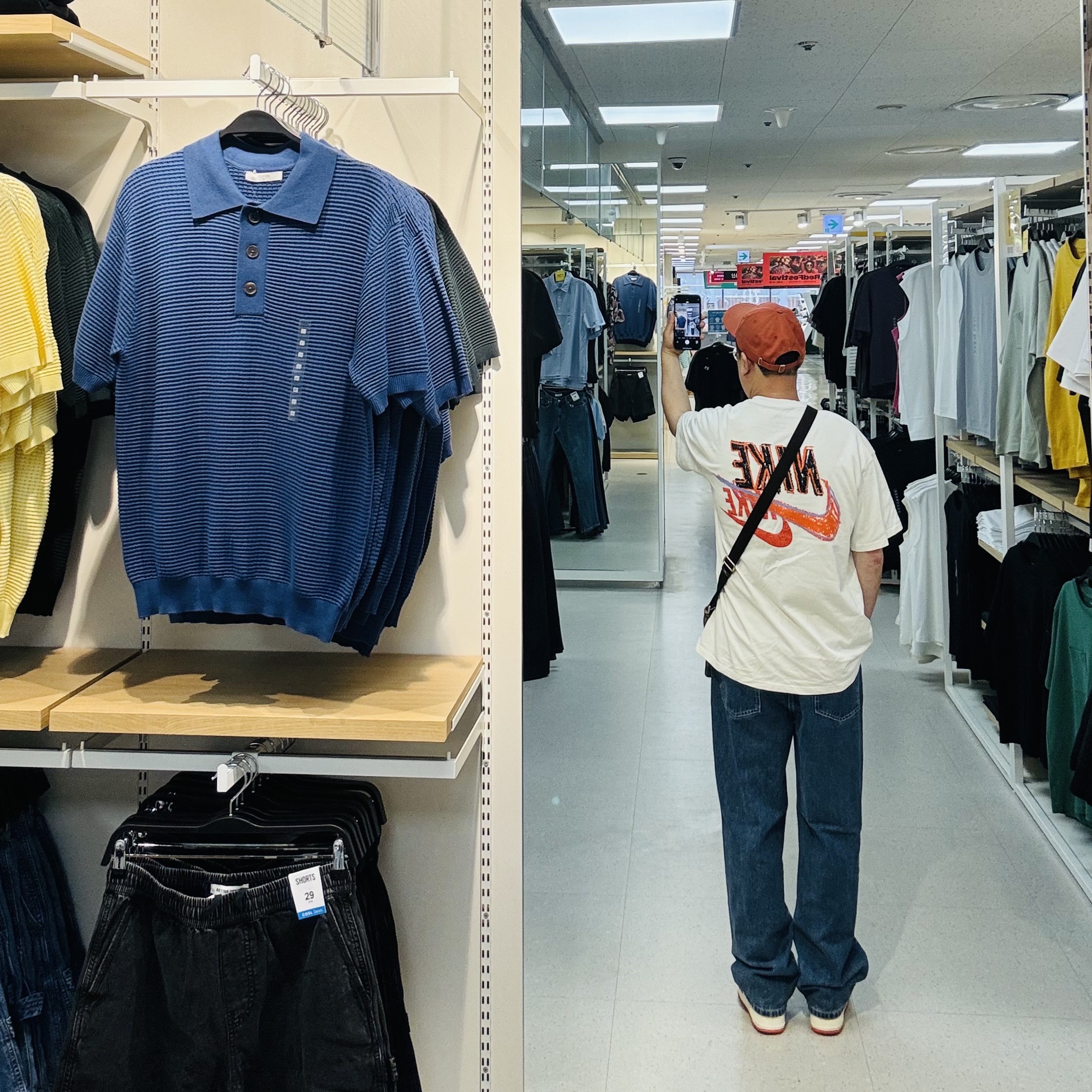 Stussy Basic Stock Low Pro Cap Dusty Orange, Nike M NRG Dunk '85 T-Shirt Sail - US/EU 착용 스타일 - 2