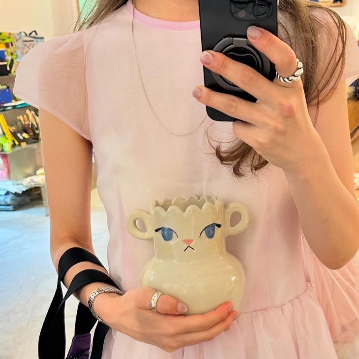 [KREAM 단독 / 예약 배송] FLETTA 92 Organza Dress Black, [KREAM 단독 / 예약 배송] FLETTA 92 Organza Dress Lavender 착용 스타일