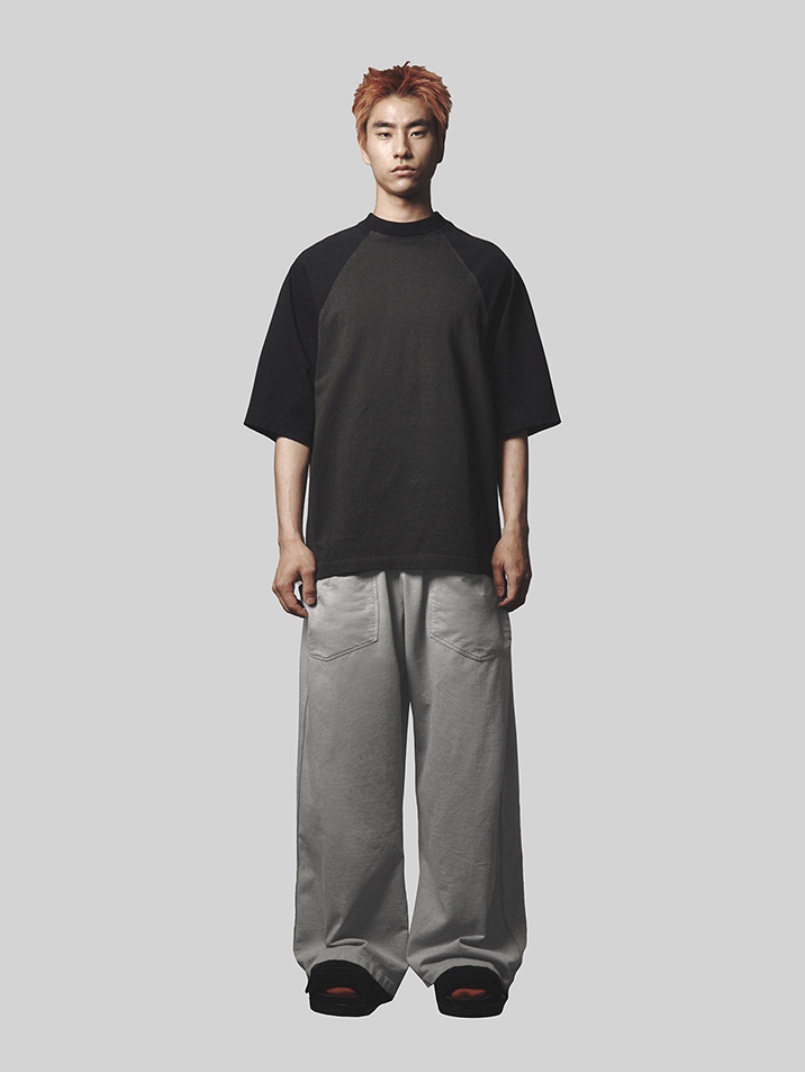 Polyteru 1011 Nylon Track Pants Triple Black, Polyteru 1011 Reversible Patched MA-1 Washed Black (Dyed Mud) 착용 스타일 - 3