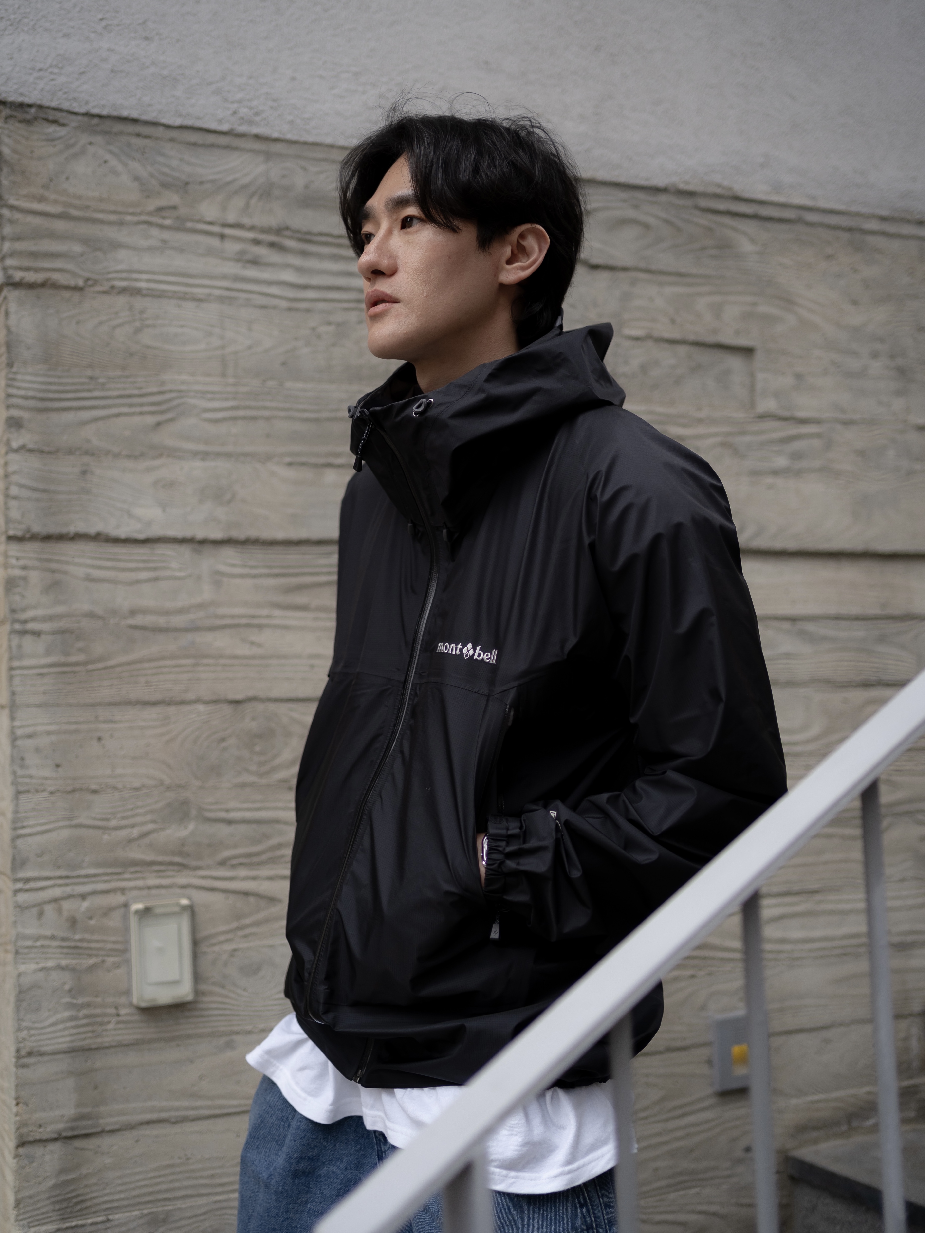 Montbell Crag Hopper Leather Gunmetal, Montbell Storm Cruiser Jacket Black 착용 스타일 - 2