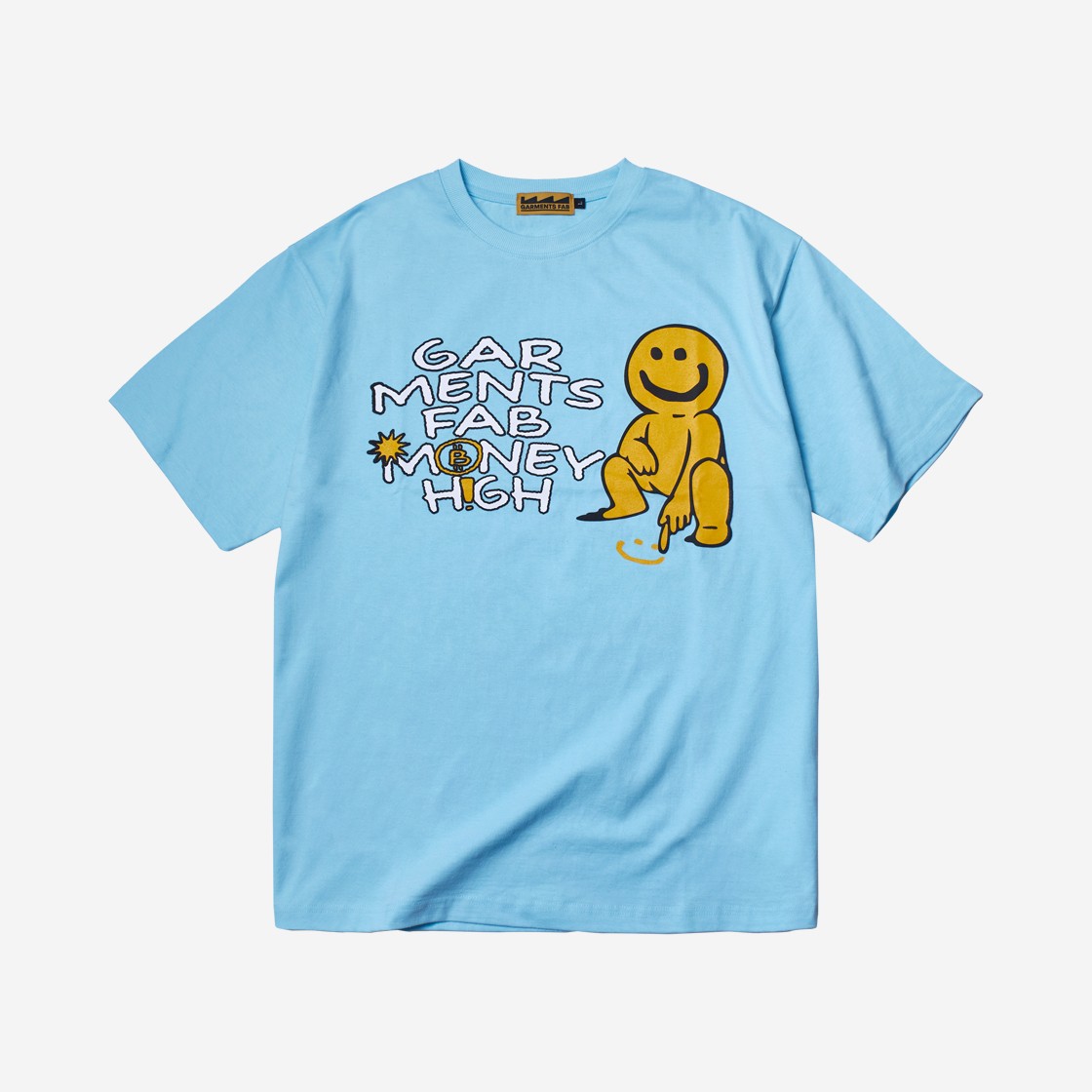 Garments Fab Money High Smile T-Shirt Sky Blue 상세 이미지 1