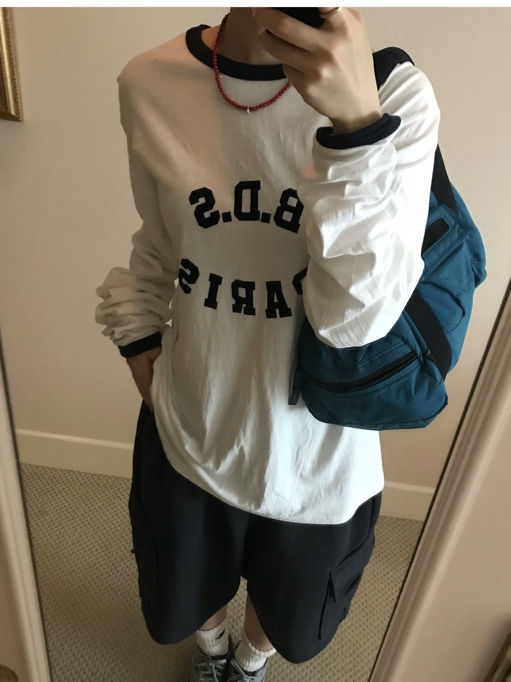 [KREAM 단독] Birthdaysuit BDS Paris Ringer T-Shirt Off White 착용 스타일 - 1