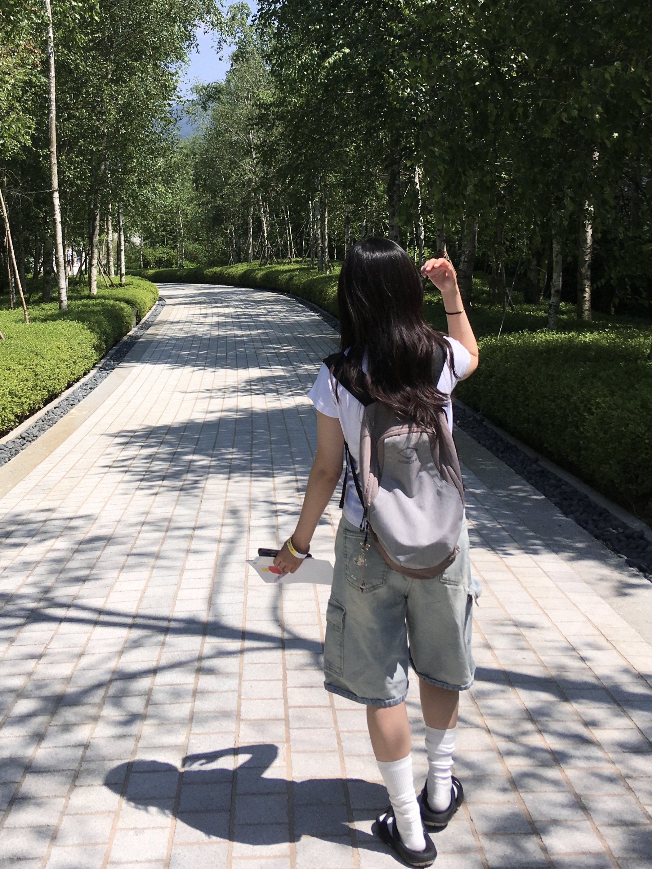 Mischief Rhombus Backpack Pink Grey, (W) Keen Shanti Black Dawn Blue 착용 스타일 - 1
