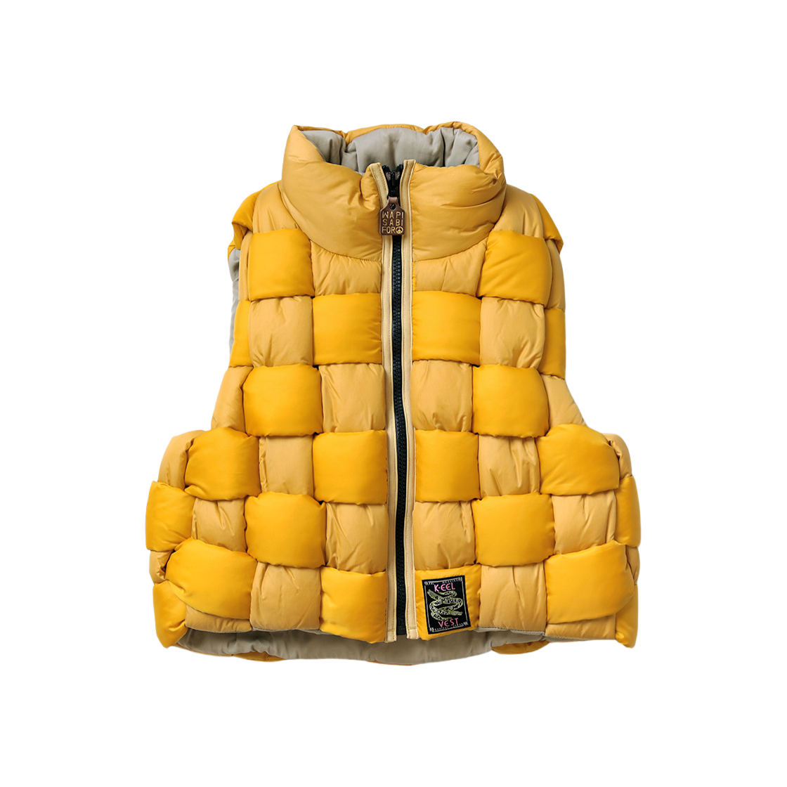 (W) Kapital Nylon Diet Keel Weaving Vest Yellow 상세 이미지 1