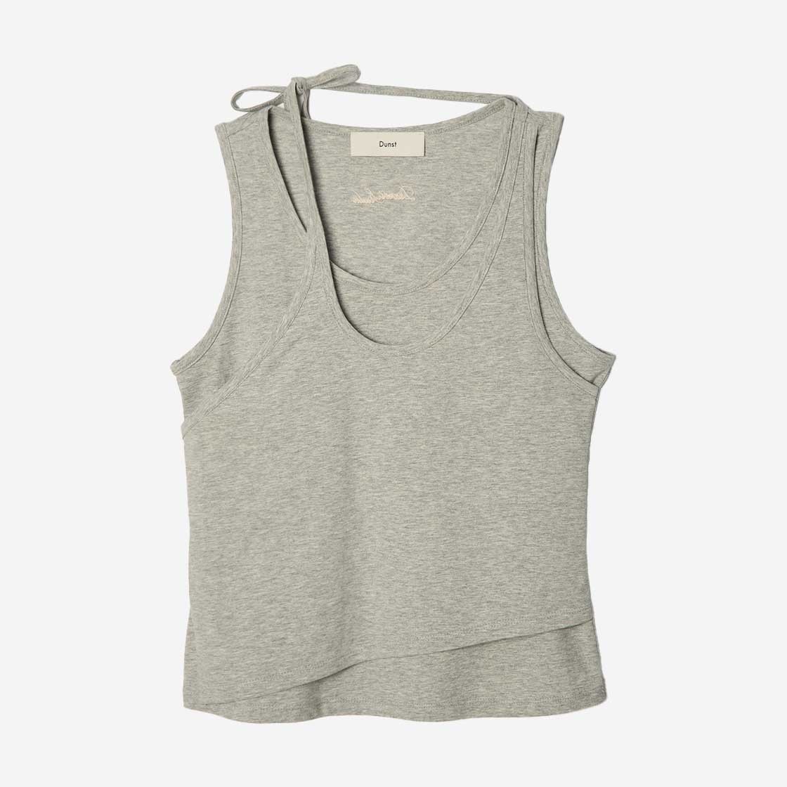 Dunst Layered Sleeveless Top  Melange Grey 상세 이미지 1