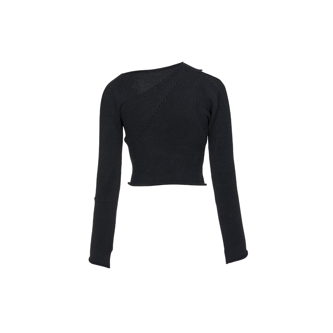 코스트퍼킬로 오프 숄더 니트 탑 블랙(Cost per Kilo Off Shoulder Knit Top Black) - 2