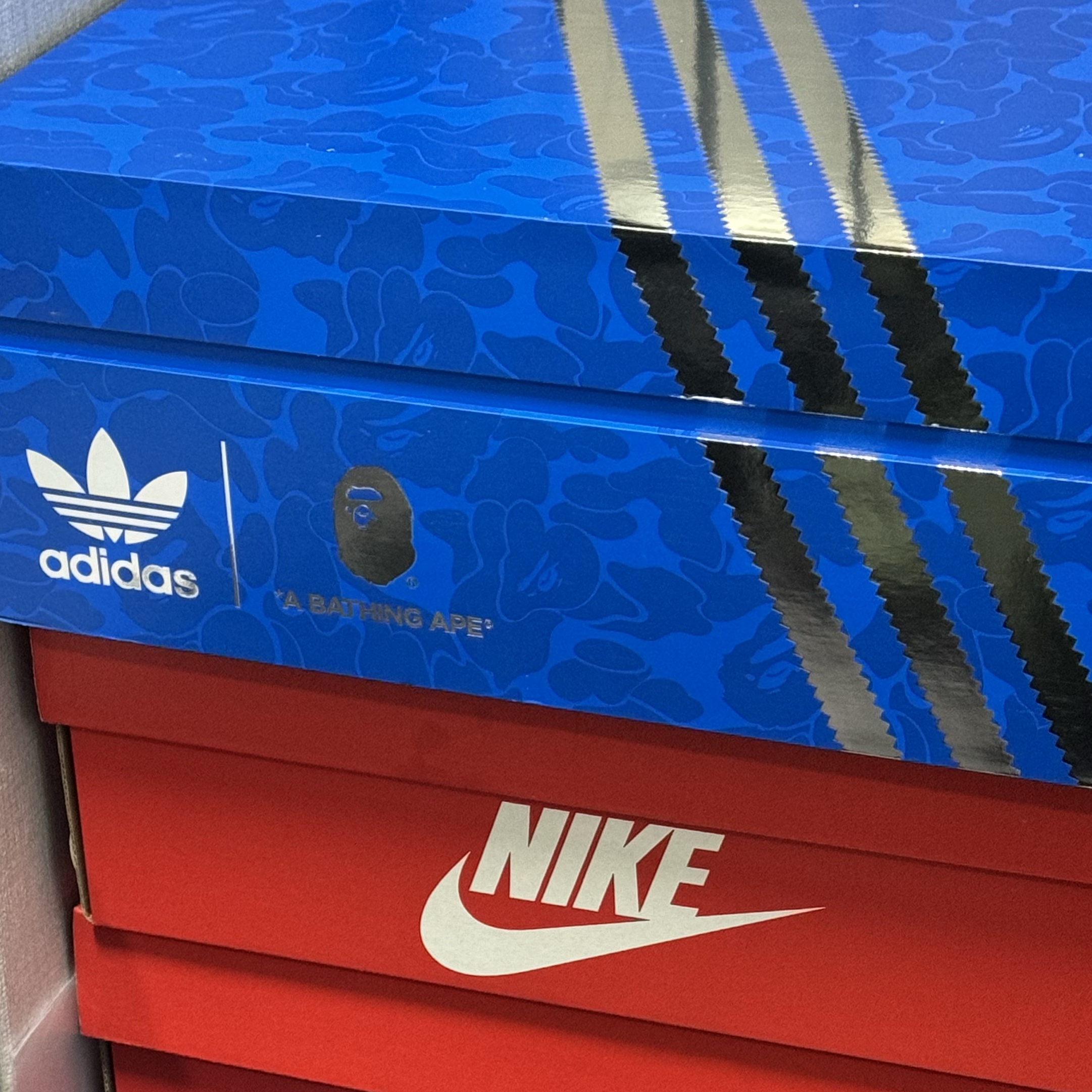Adidas x BAPE Forum 84 Low Blue Camo 착용 스타일 - 1