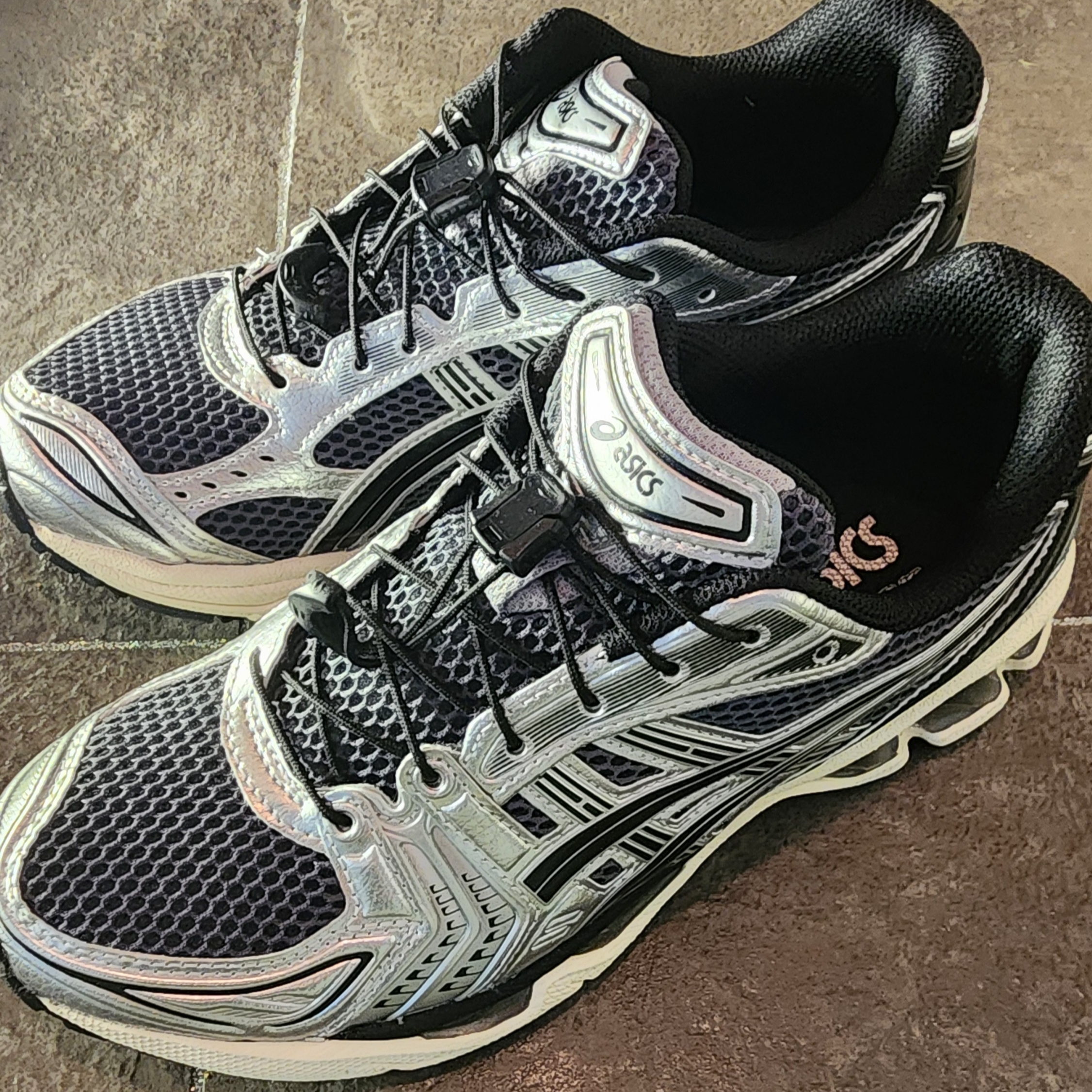 Asics Unlimited Gel-Kayano 14 Carrier Grey Black 착용 스타일 - 1