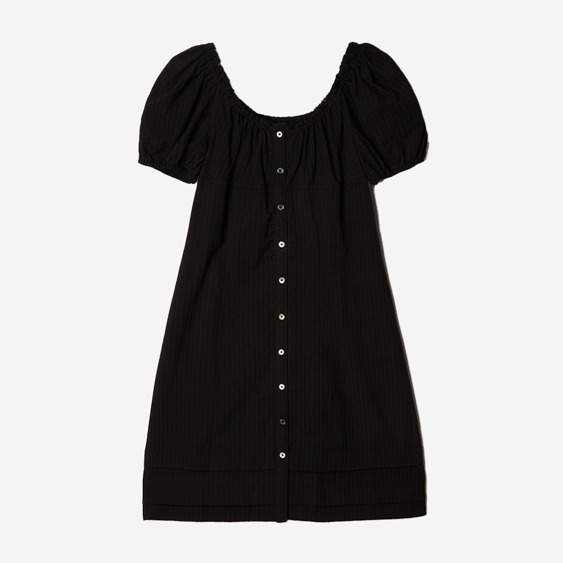 Dunst 2-Way Shirring Dress Black 상세 이미지 1