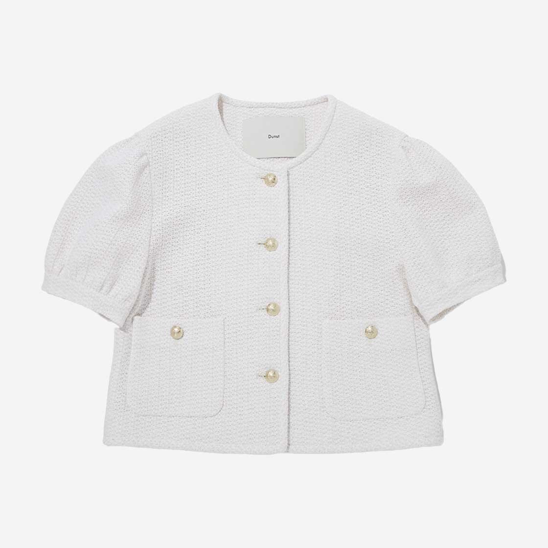 Dunst Volume Sleeve Tweed Jacket Soft Ivory 상세 이미지 1