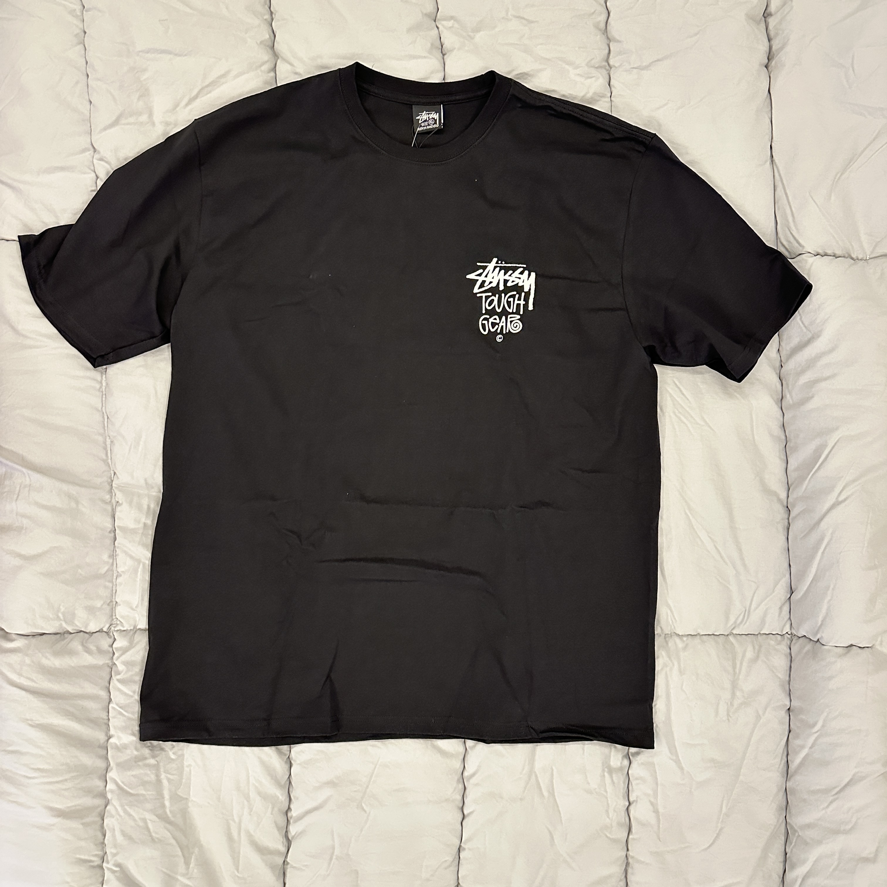 Stussy Tough Gear T-Shirt Black 착용 스타일