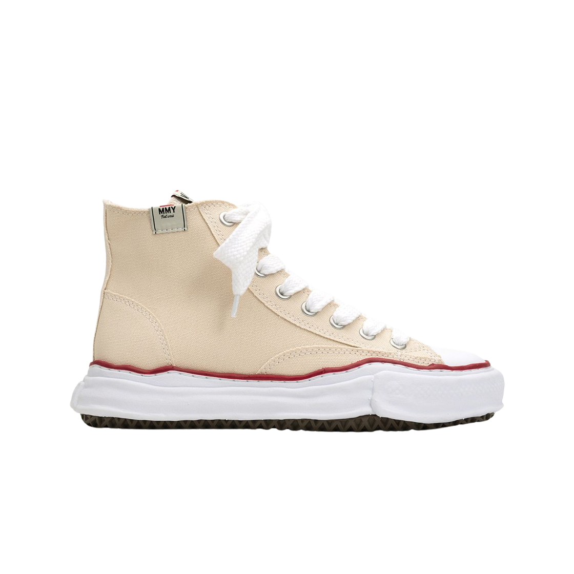 메종 미하라 야스히로 피터슨 OG 솔 캔버스 하이탑 스니커즈 내츄럴(Maison Mihara Yasuhiro Peterson OG Sole Canvas High-top Sneakers Natural)