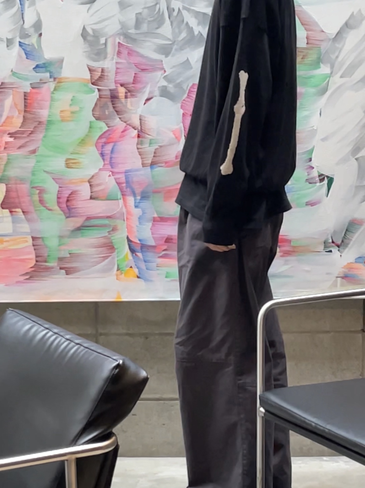 Polyteru 1 Tuck Gosima Pants Deep Charcoal, [프리오더] Polyteru Wallabee Shoes Plain Black 착용 스타일 - 5