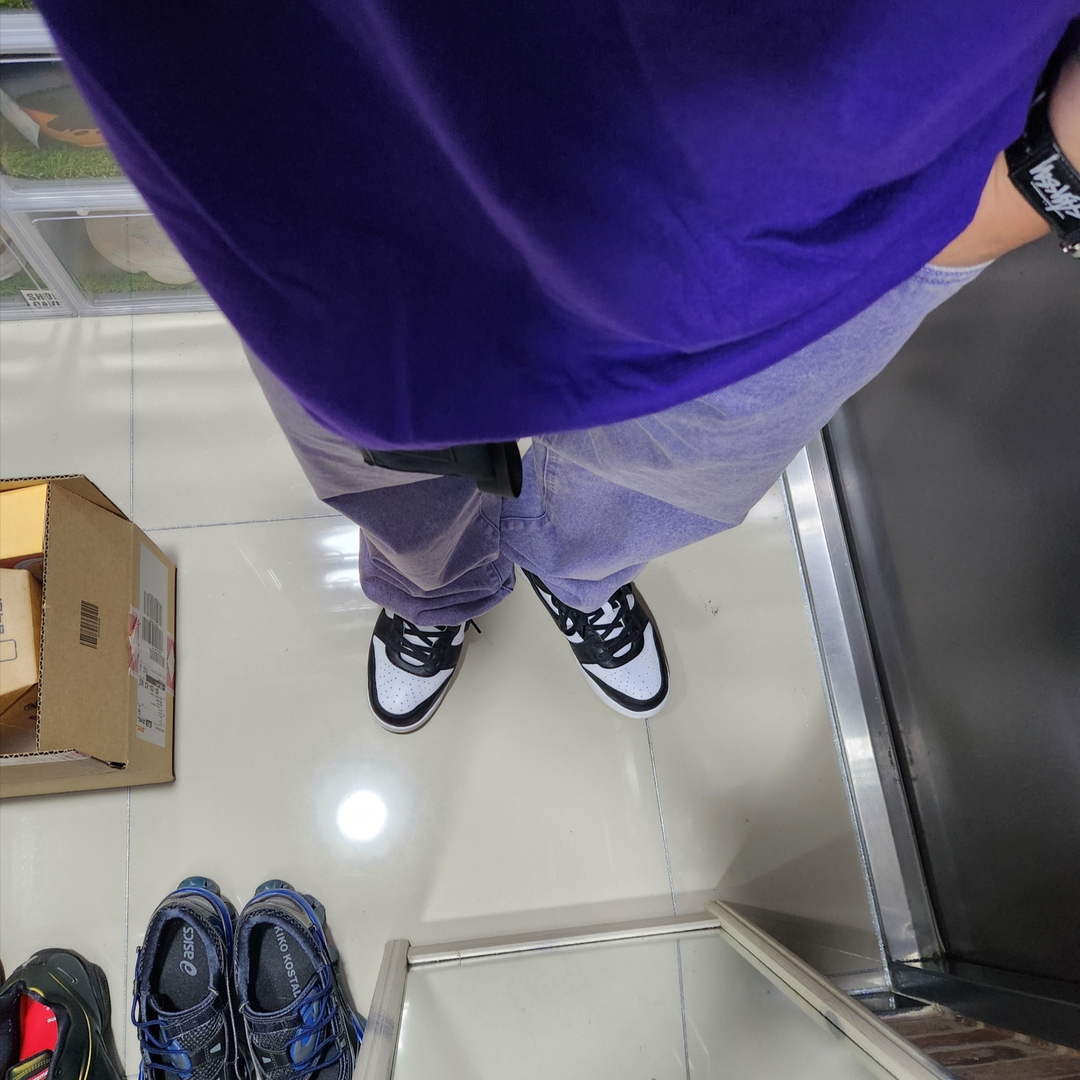 Nike x Ambush Dunk High Black, Supreme Regular Jean Lavender - 24SS 착용 스타일 - 1