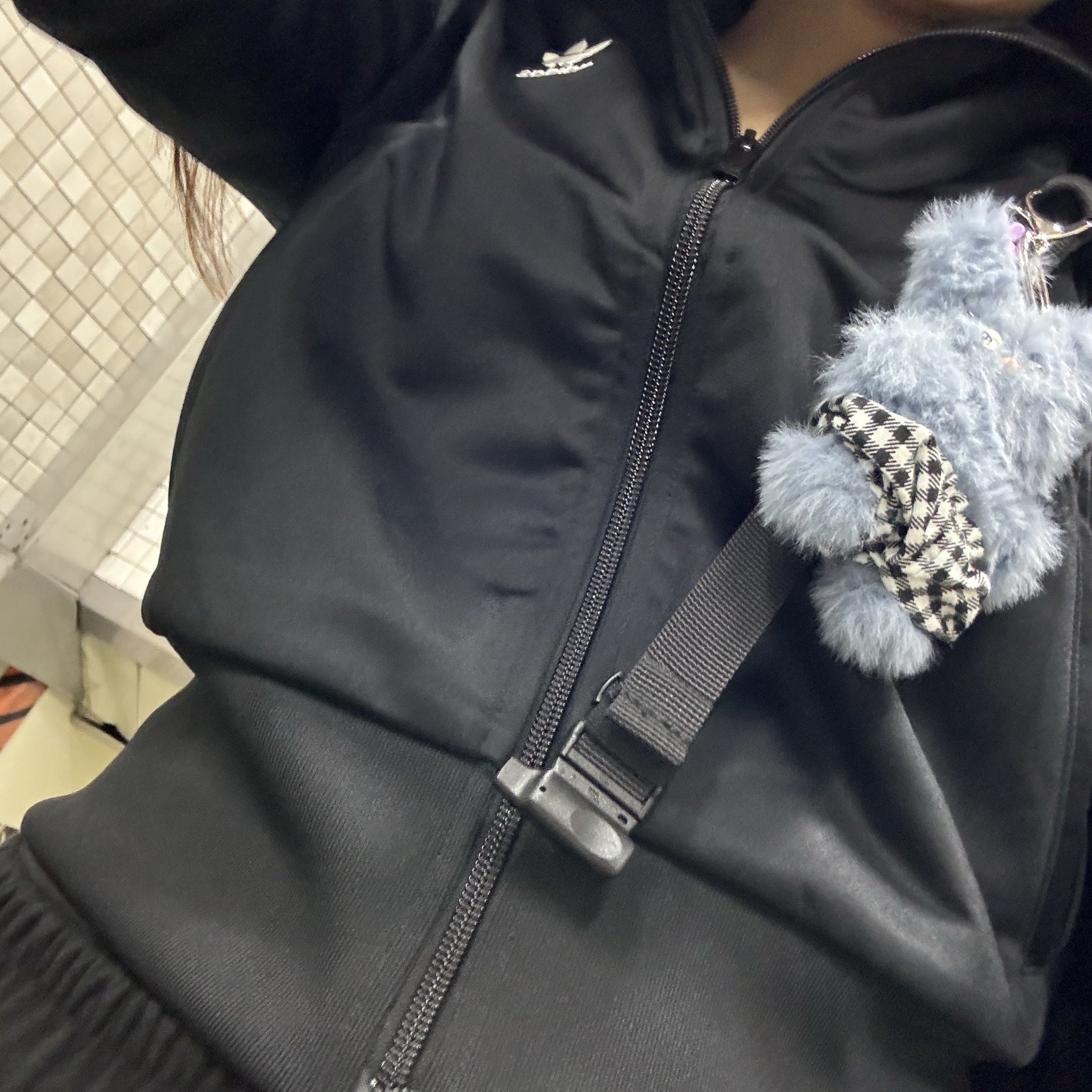 (W) Adidas Adicolor Classic Firebird Track Top Black - KR Sizing 착용 스타일 - 2