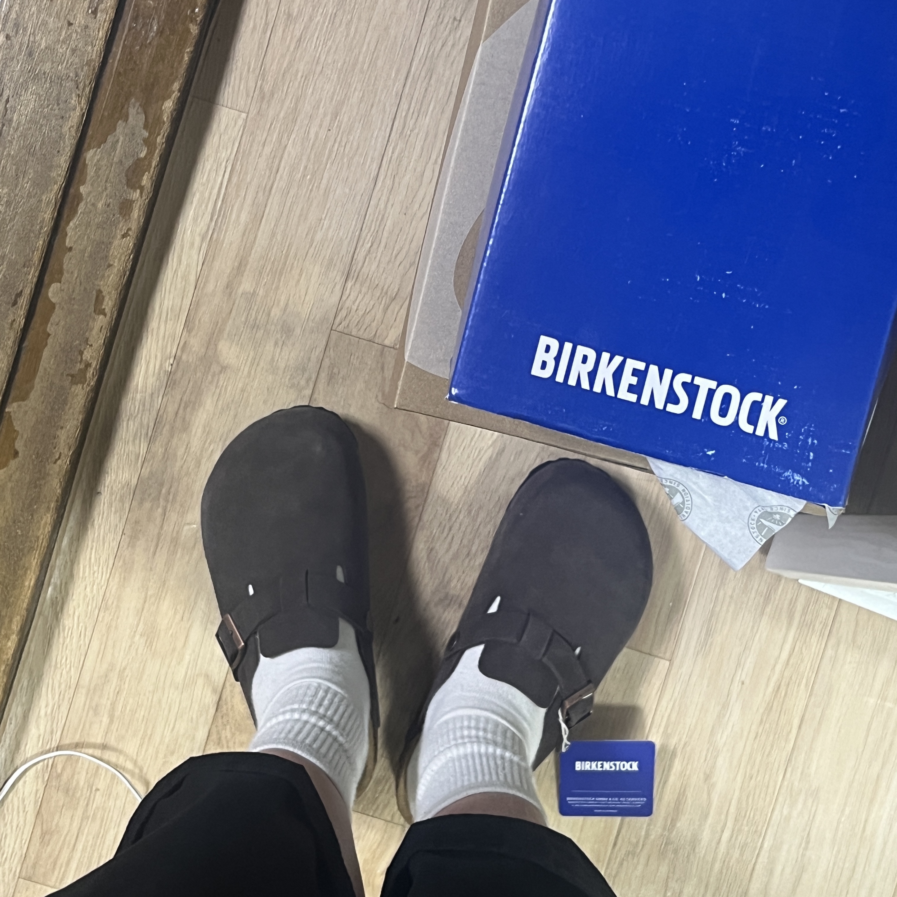 Birkenstock Boston Soft Footbed Mocha - Regular 착용 스타일