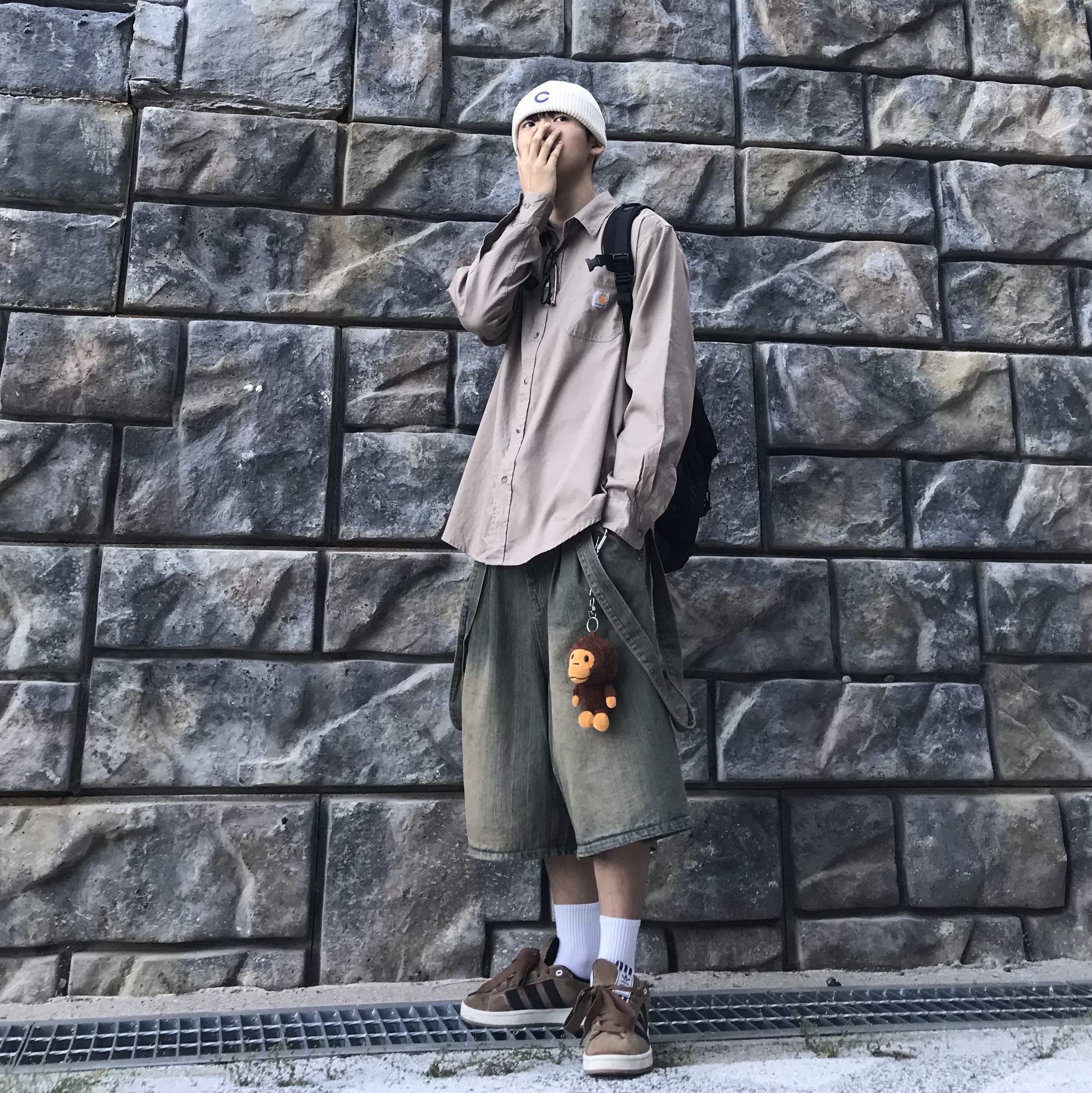 Adidas x YNuK Campus 00s Brown Desert 착용 스타일