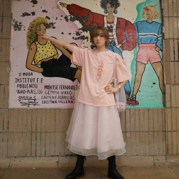 [KREAM 단독 / 예약 배송] FLETTA 92 Organza Dress Black, [KREAM 단독 / 예약 배송] FLETTA 92 Organza Dress Lavender 착용 스타일