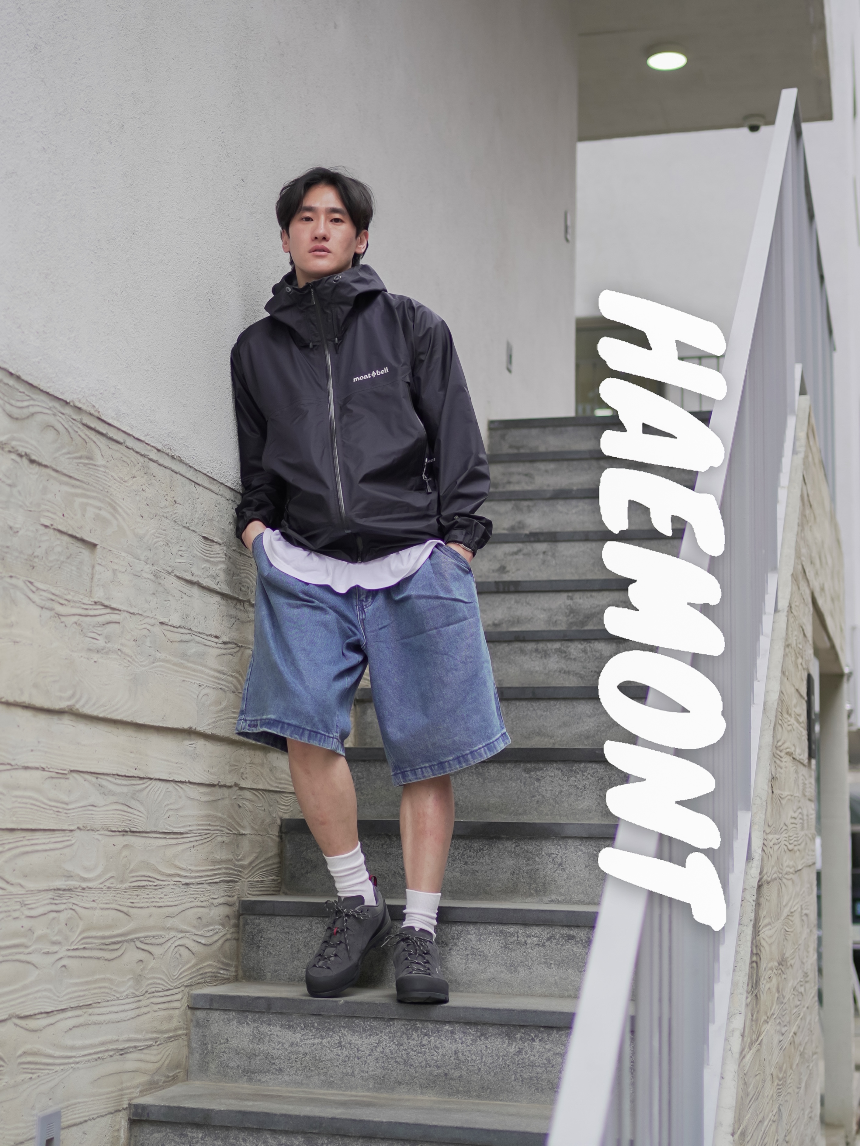 Montbell Crag Hopper Leather Gunmetal, Montbell Storm Cruiser Jacket Black 착용 스타일 - 1