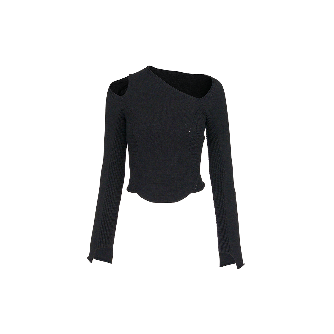 23FWKNW02BK Cost per Kilo Off Shoulder Knit Top Black