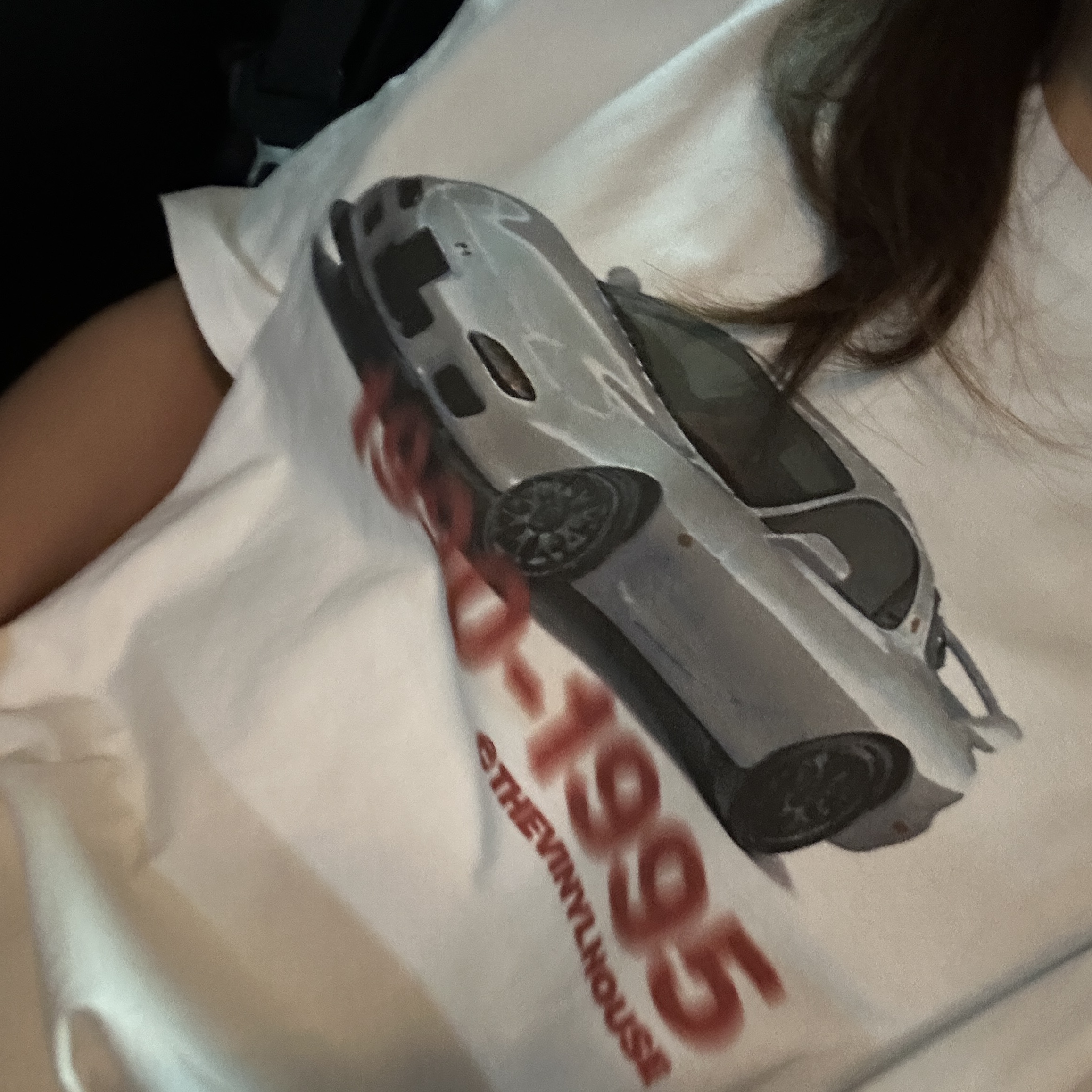 Thevinylhouse Old Car T-Shirt White 착용 스타일