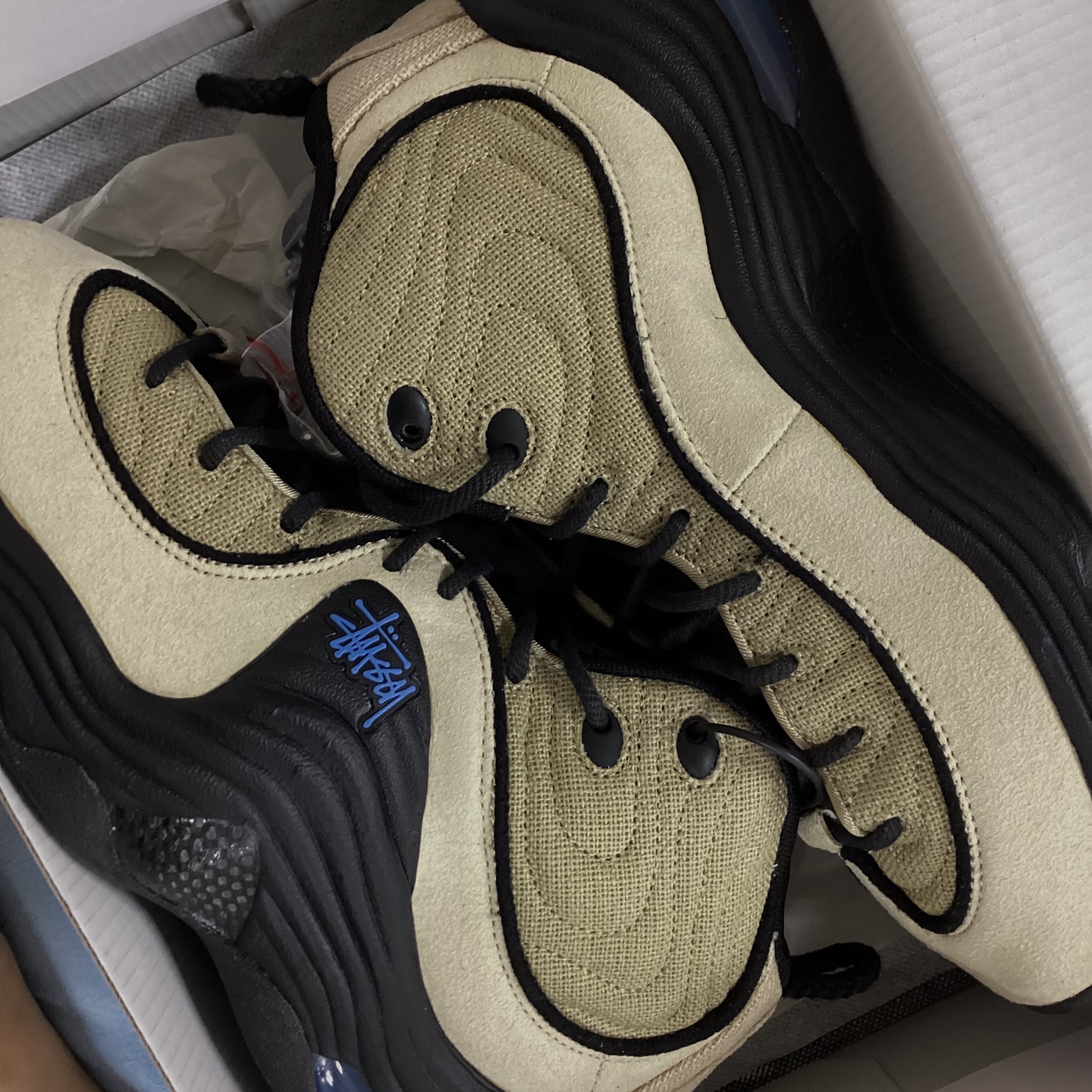 Nike x Stussy Air Penny II Rattan and Limestone 착용 스타일