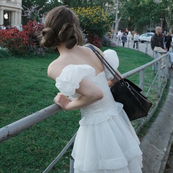 [KREAM 단독 / 예약 배송] FLETTA 89 Lace Top Dress Mini 착용 스타일