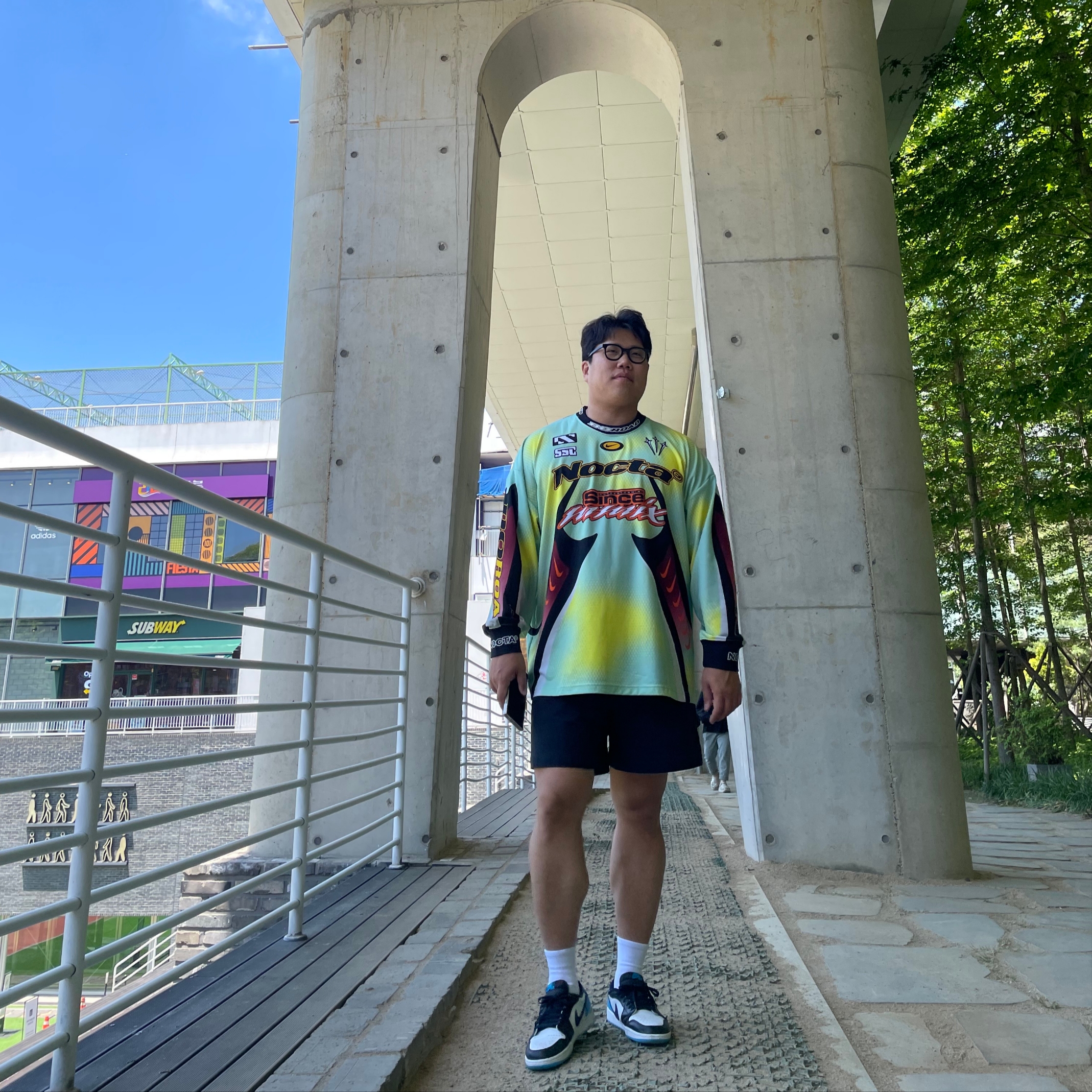 Nike x Drake Nocta x Kar L'Art De L'Automobile Drx Long Sleeve T-Shirt Enamel Green - Nocta Exclusive, Nike ACG Hiking Shorts Black - Asia 착용 스타일 - 1