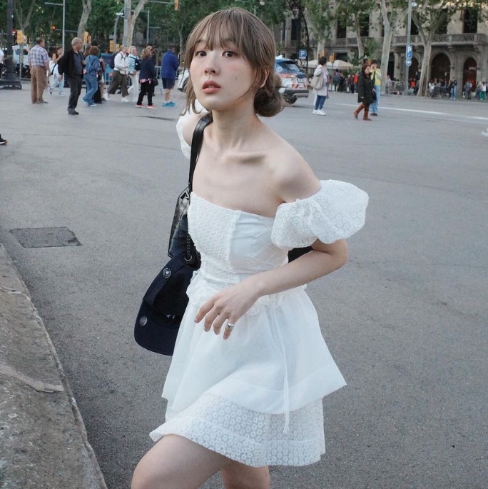 [KREAM 단독 / 예약 배송] FLETTA 89 Lace Top Dress Mini 착용 스타일