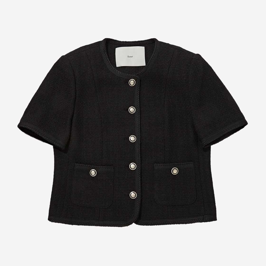 Dunst Summer Tweed Jacket Black 상세 이미지 1