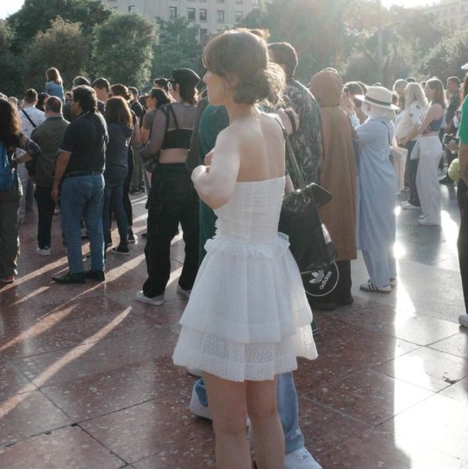 [KREAM 단독 / 예약 배송] FLETTA 89 Lace Top Dress Mini 착용 스타일