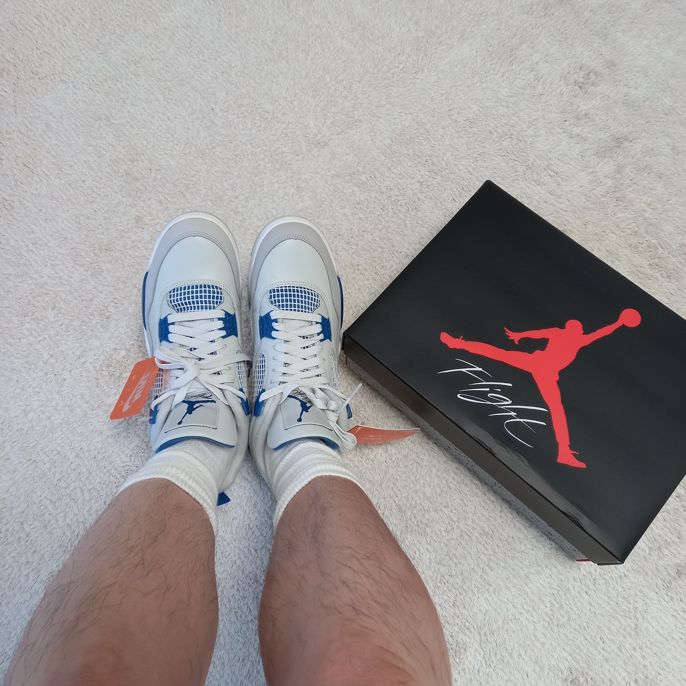 Jordan 4 Retro Industrial Blue 착용 스타일 - 8