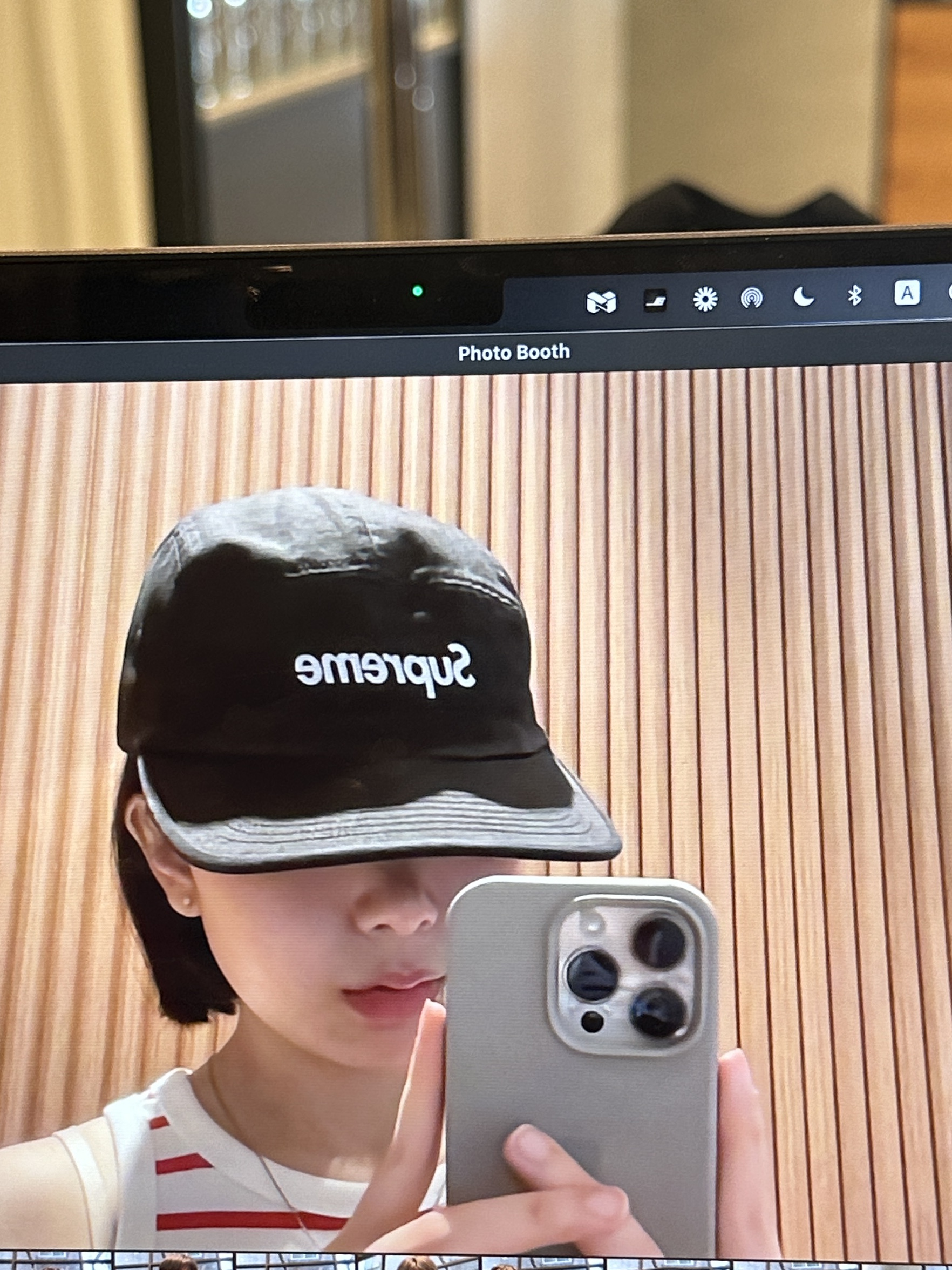 Supreme Washed Chino Twill Camp Cap Black - 24SS 착용 스타일 - 2