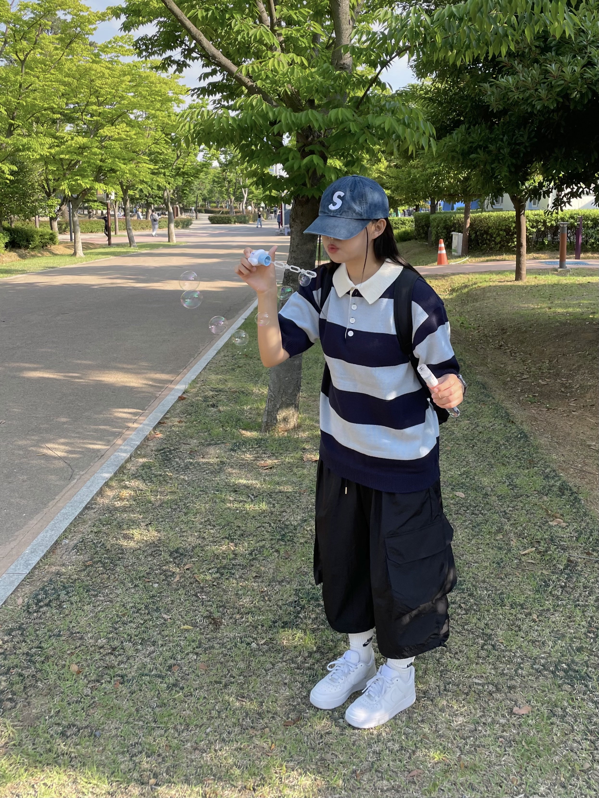 Supreme Kevlar Denim S Logo 6-Panel Indigo - 22SS, (W) Nike Air Force 1 '07 Low White 착용 스타일 - 1
