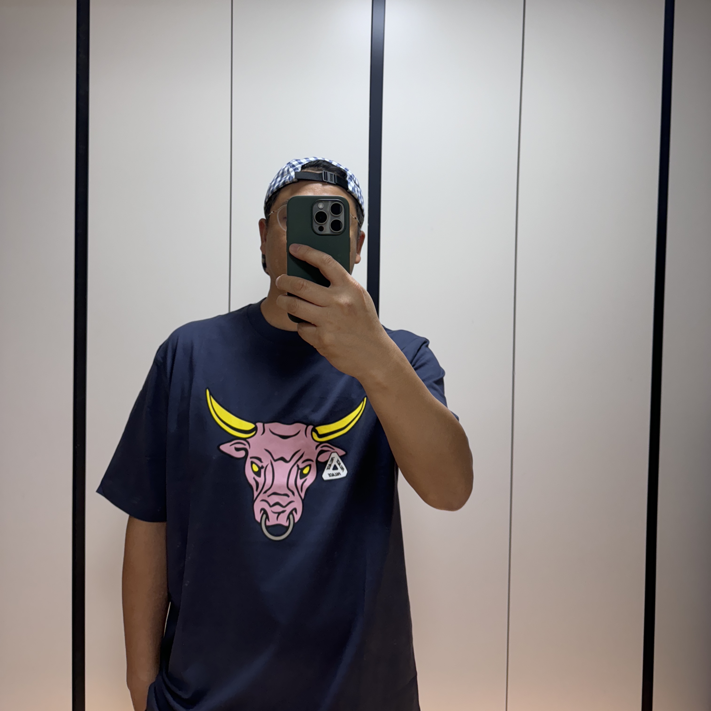 Palace Nobul T-Shirt Navy - 24SS 착용 스타일
