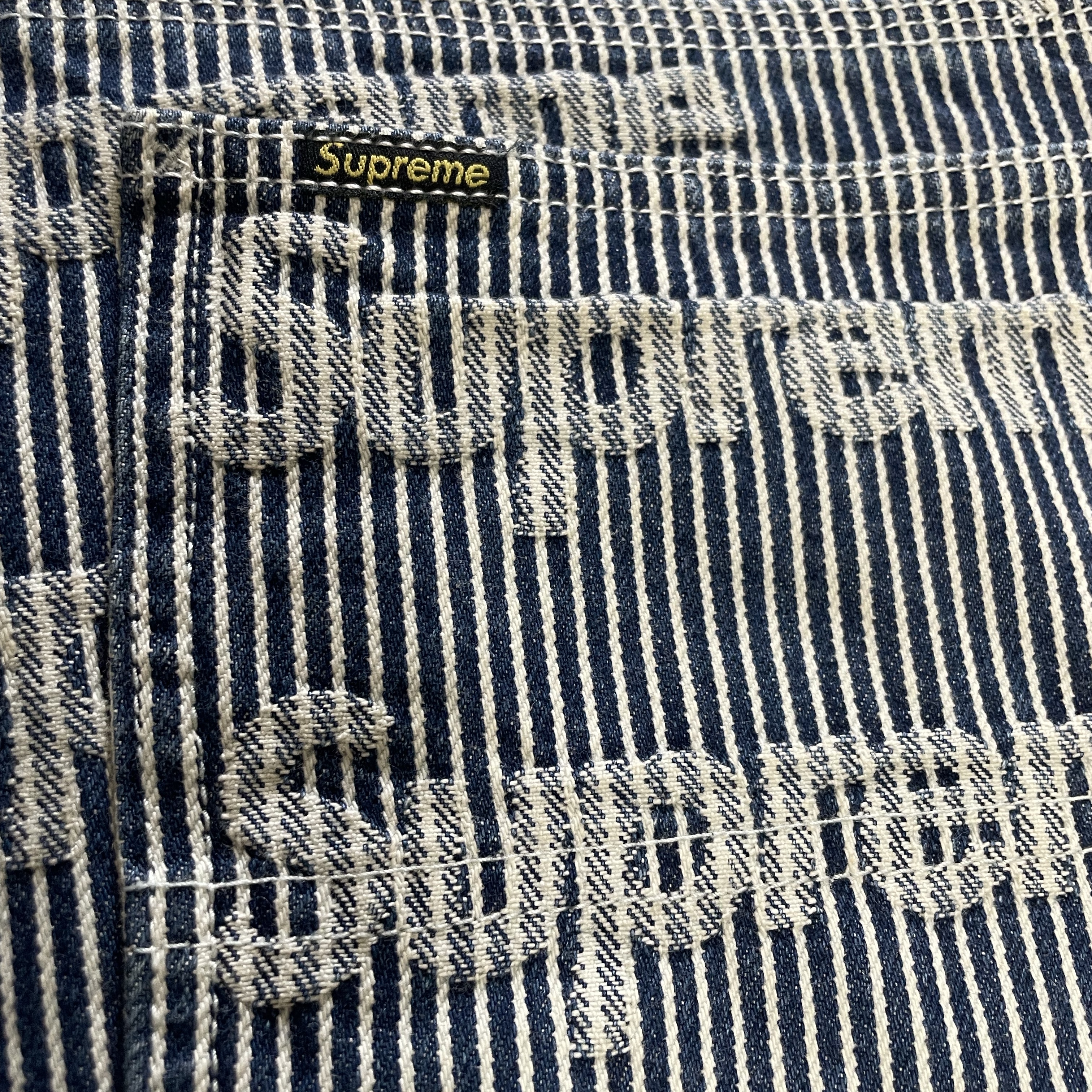 Supreme Denim Painter Pants Stripe - 24SS, Nike x Supreme SB Dunk Low QS Rammellzee Black 착용 스타일 - 3