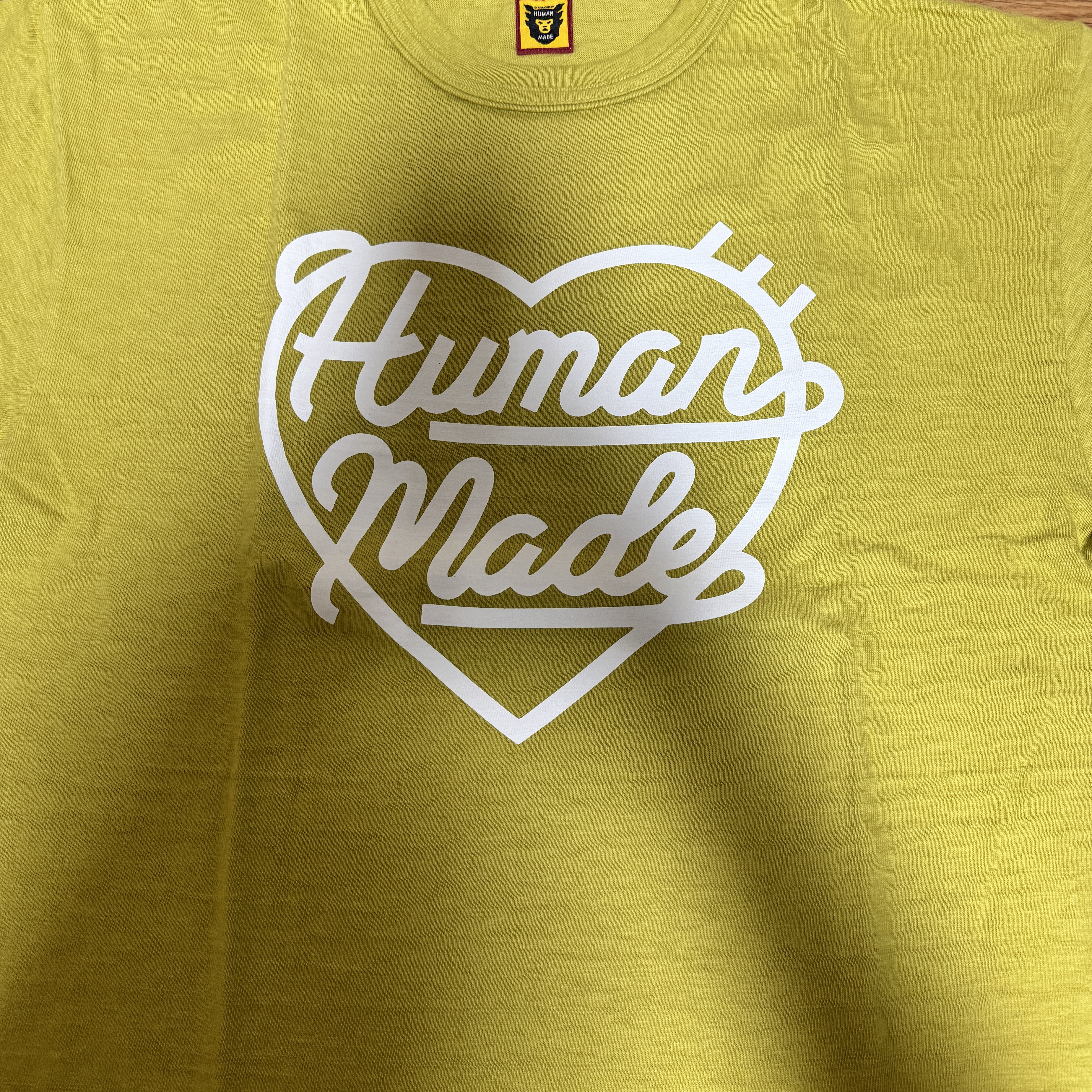 Human Made Color T-Shirt #2 Yellow 착용 스타일 - 1