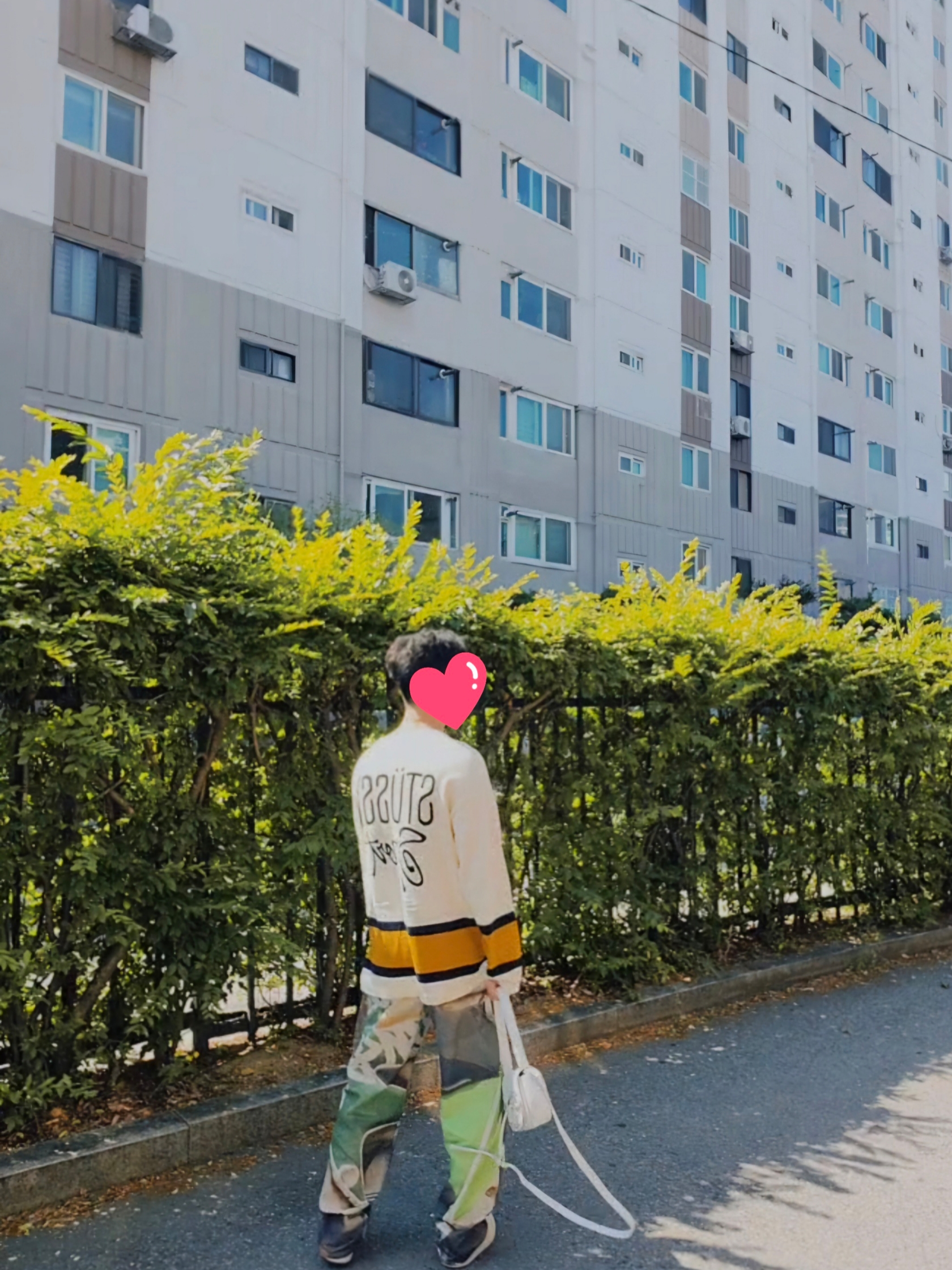 Stussy Hockey Sweater Natural, Stussy Canvas Work Pants Baja Print Multi 착용 스타일 - 6
