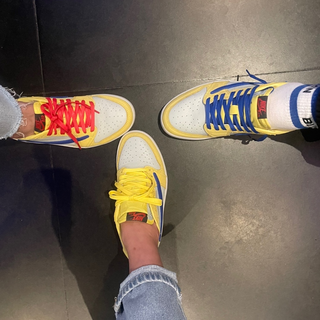 (W) Jordan 1 x Travis Scott Retro Low OG SP Canary 착용 스타일