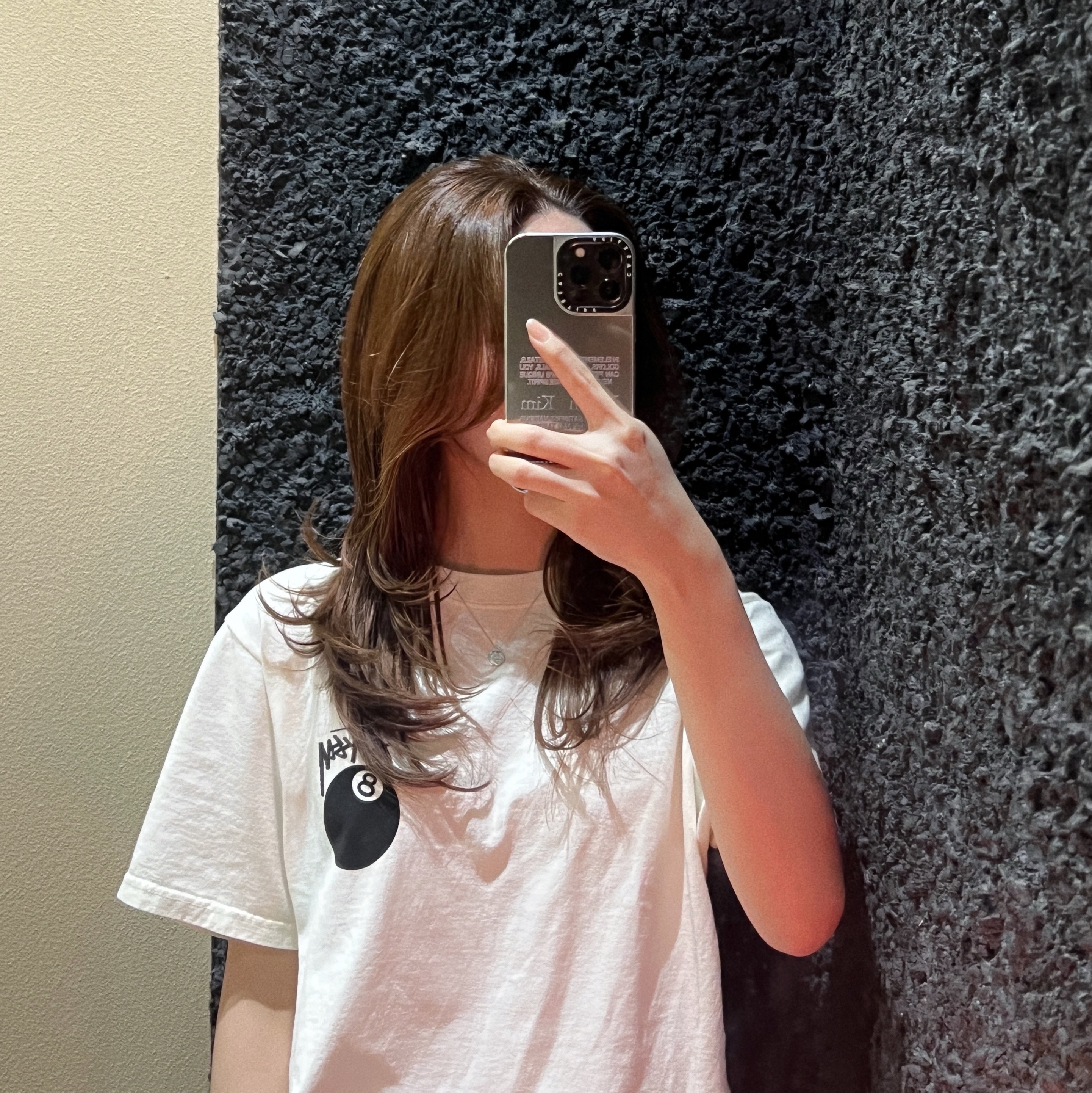 Stussy 8 Ball Pigment Dyed T-Shirt Natural, Casetify x Matin Kim iPhone Letter Magsafe Mirror Case Silver 착용 스타일