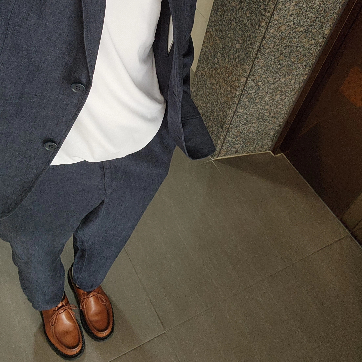 Paraboot Michael Lisse Marron 착용 스타일 - 1