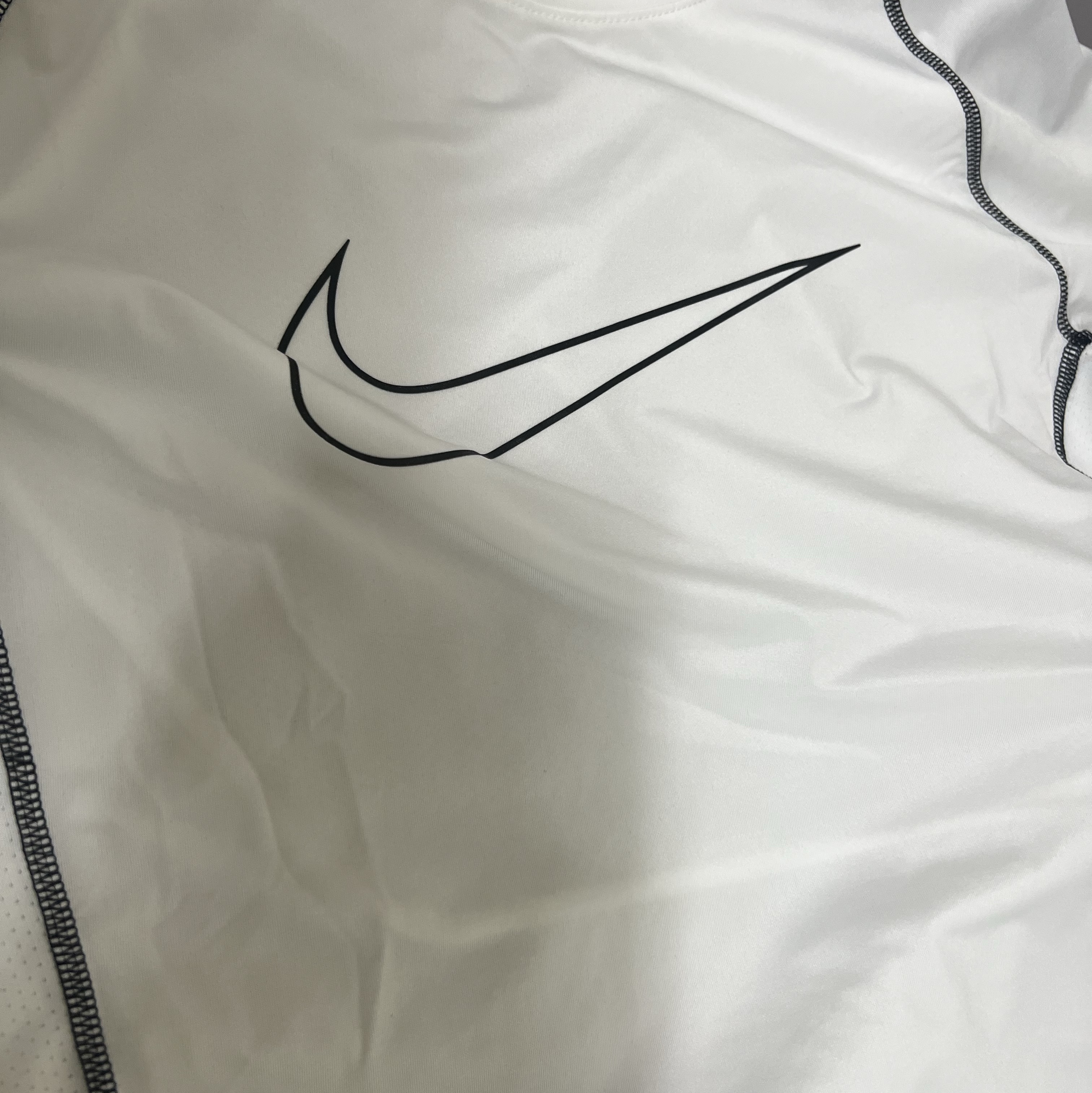 Nike Pro Dri-Fit Tight Fit Short Sleeve Top White - Asia 착용 스타일
