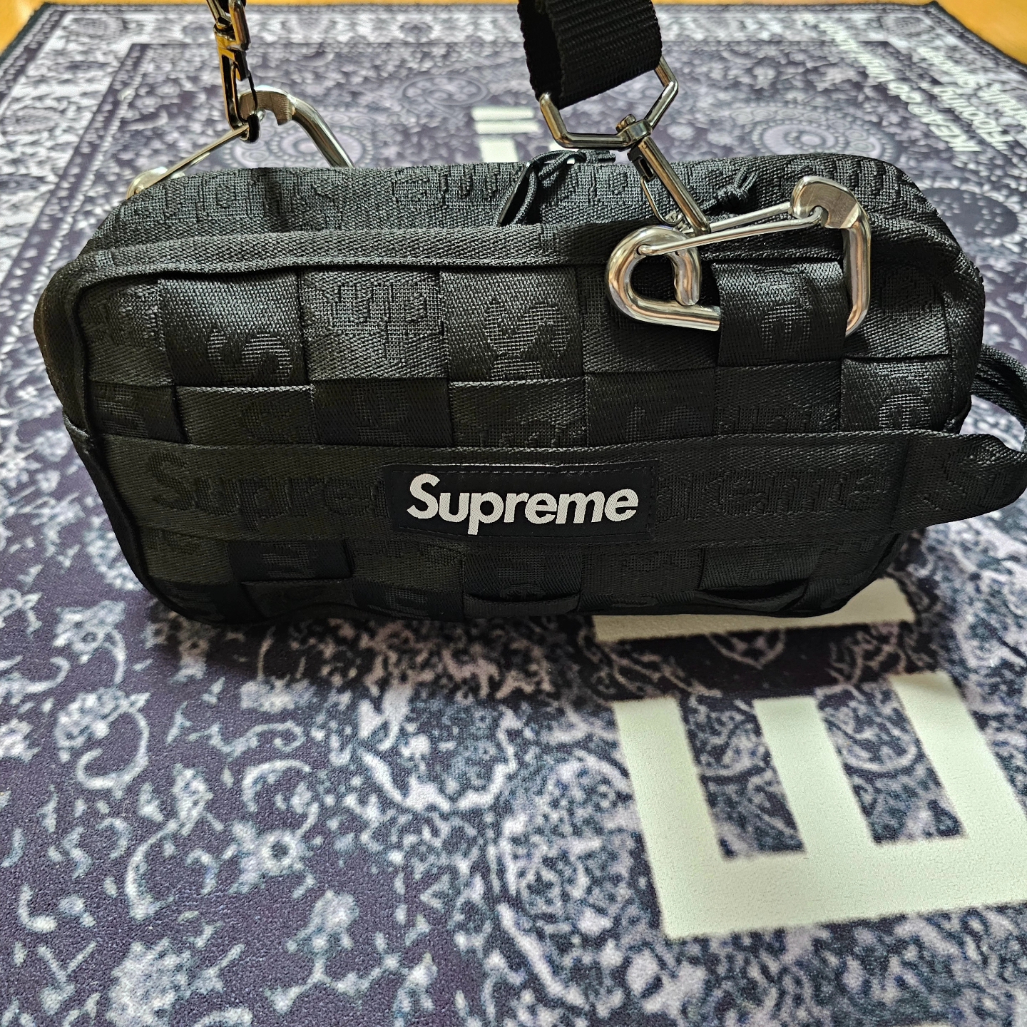 Supreme Woven Utility Bag Black - 24SS 착용 스타일 - 2