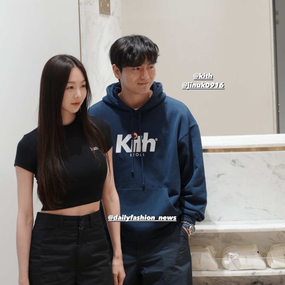 Asics x Kith Gel-Lyte III Remastered Seoul Cream, Kith Seoul Taegeuk Aaron Cap Nocturnal 착용 스타일