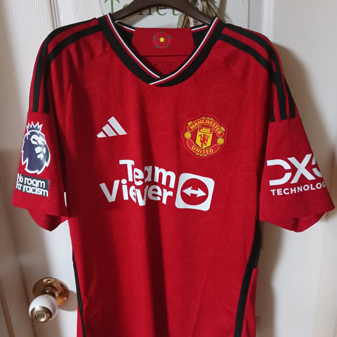 Adidas Manchester United 2023/24 Home Jersey Team Collegiate Red - KR Sizing (Non Marking Ver.) 착용 스타일