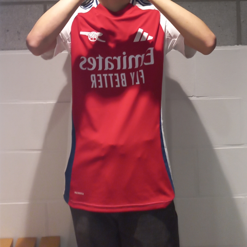 Adidas Arsenal 2024/25 Home Jersey Better Scarlet White - KR Sizing (Non Marking Ver.) 착용 스타일 - 1