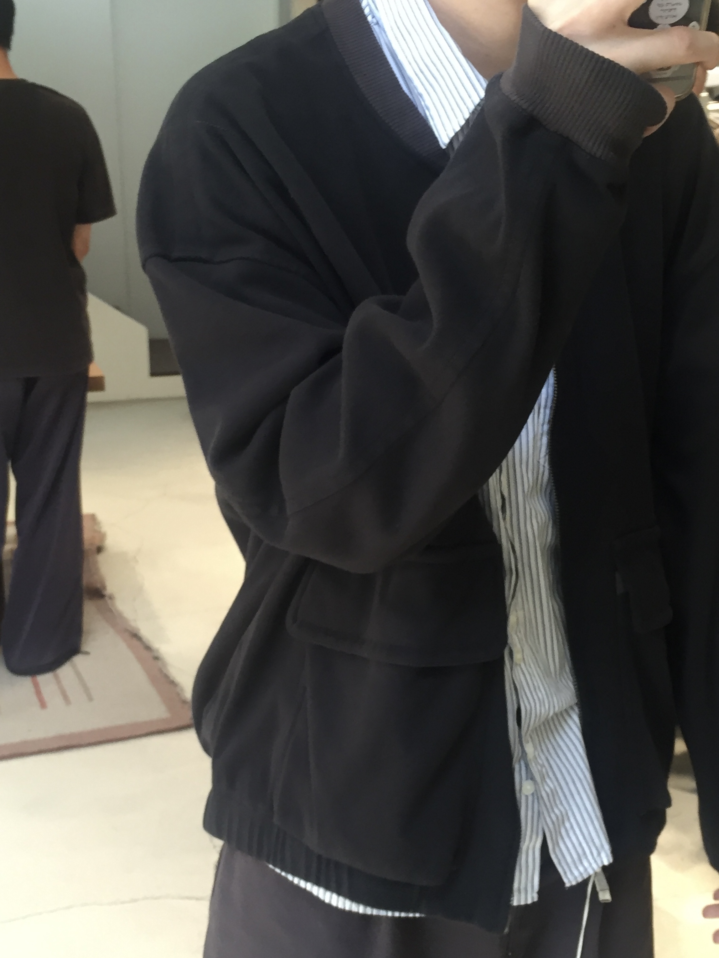 Polyteru 1011 Gosima Pants Rivet Flowers Vintage Charcoal, Polyteru Human Index Index Track Pants Black/White 착용 스타일 - 2