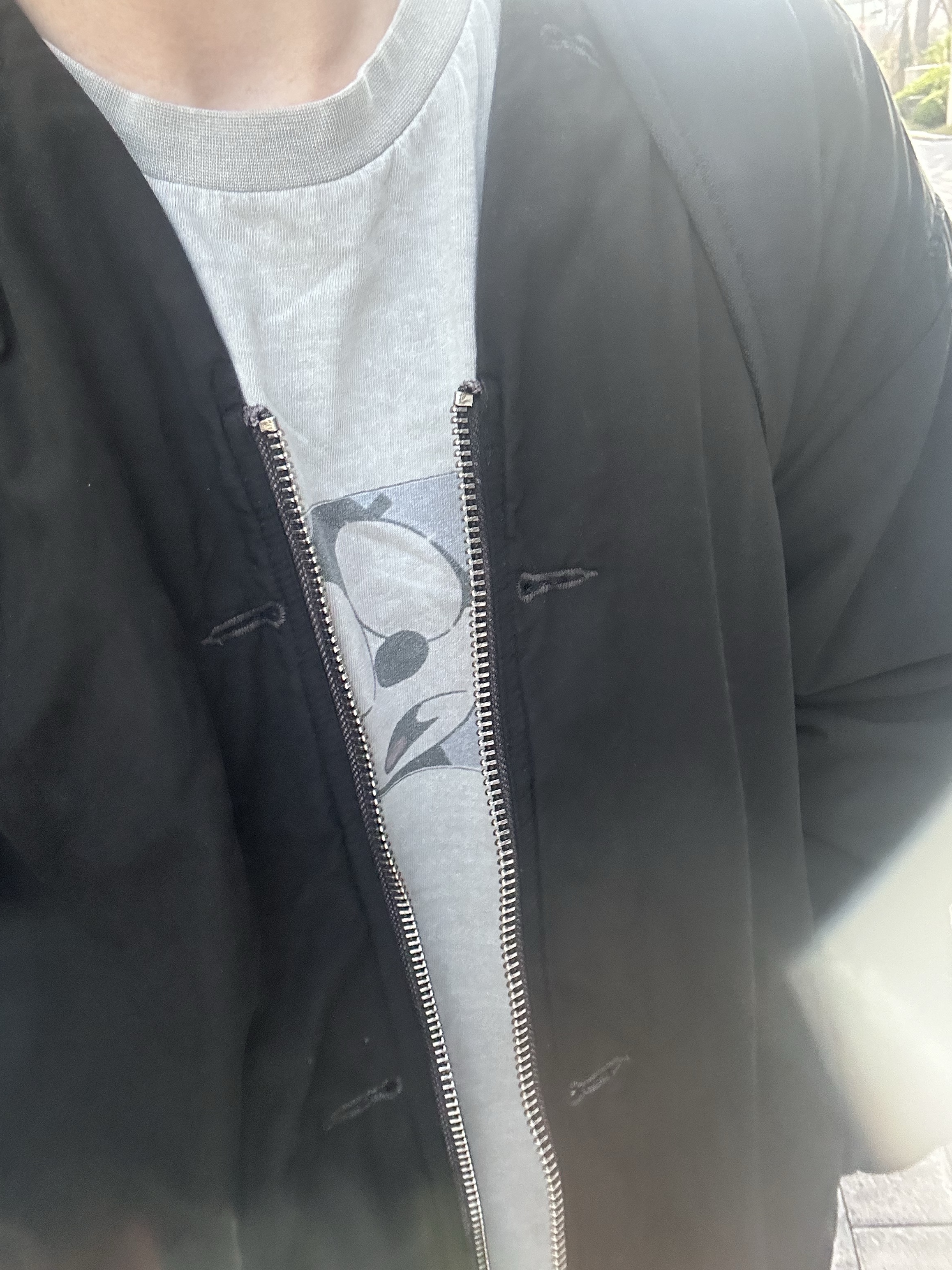 Polyteru x HANK Gosima Pants Washed Black - 24SS, Polyteru 1011 Reversible Liner Jacket Multi Charcoal (Used Black) - 24SS 착용 스타일 - 2
