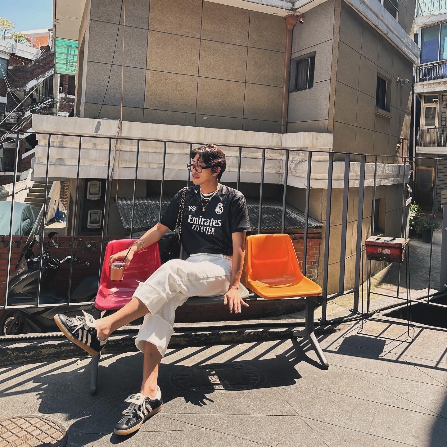Adidas x Wales Bonner Pony Tonal Samba Core Black Cream White, Y-3 x Real Madrid 2023/24 4th Authentic Jersey Black (Non Marking Ver.) - US Sizing 착용 스타일 - 1
